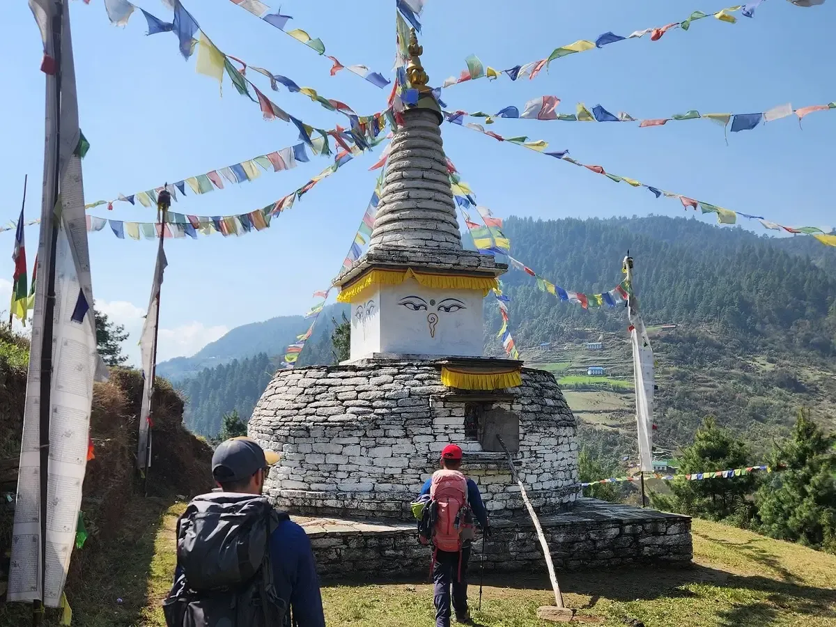 buddhist stupa in namche bazar