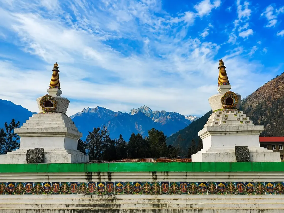 buddhist stupas at helambu trail