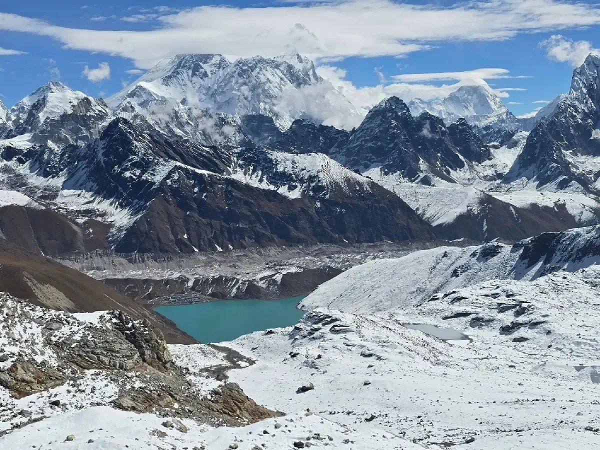 gokyo lake tranquil landscape