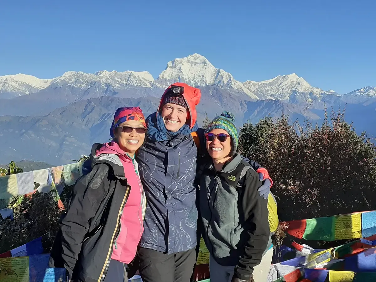 ghorepani trek  panoramic mountain view