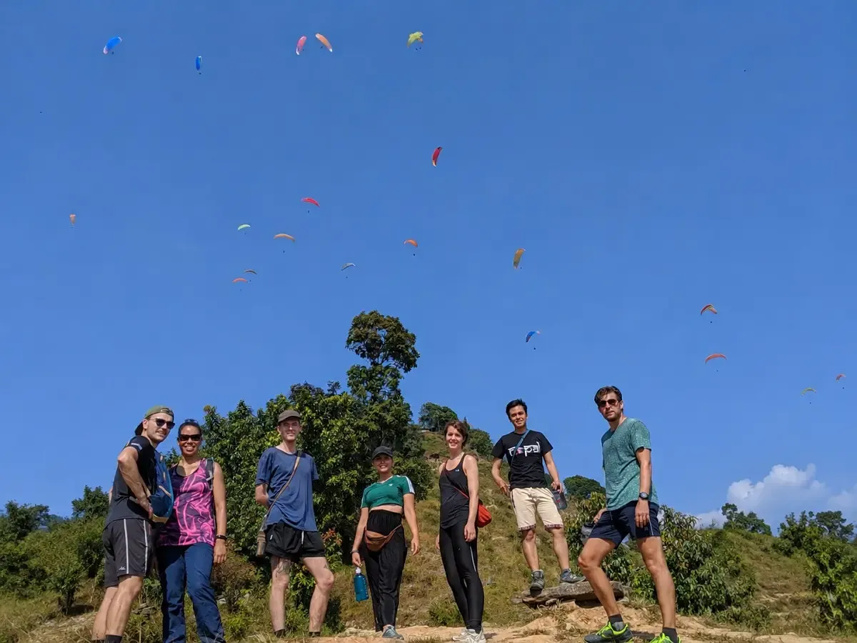 paragliding in sarangkot
