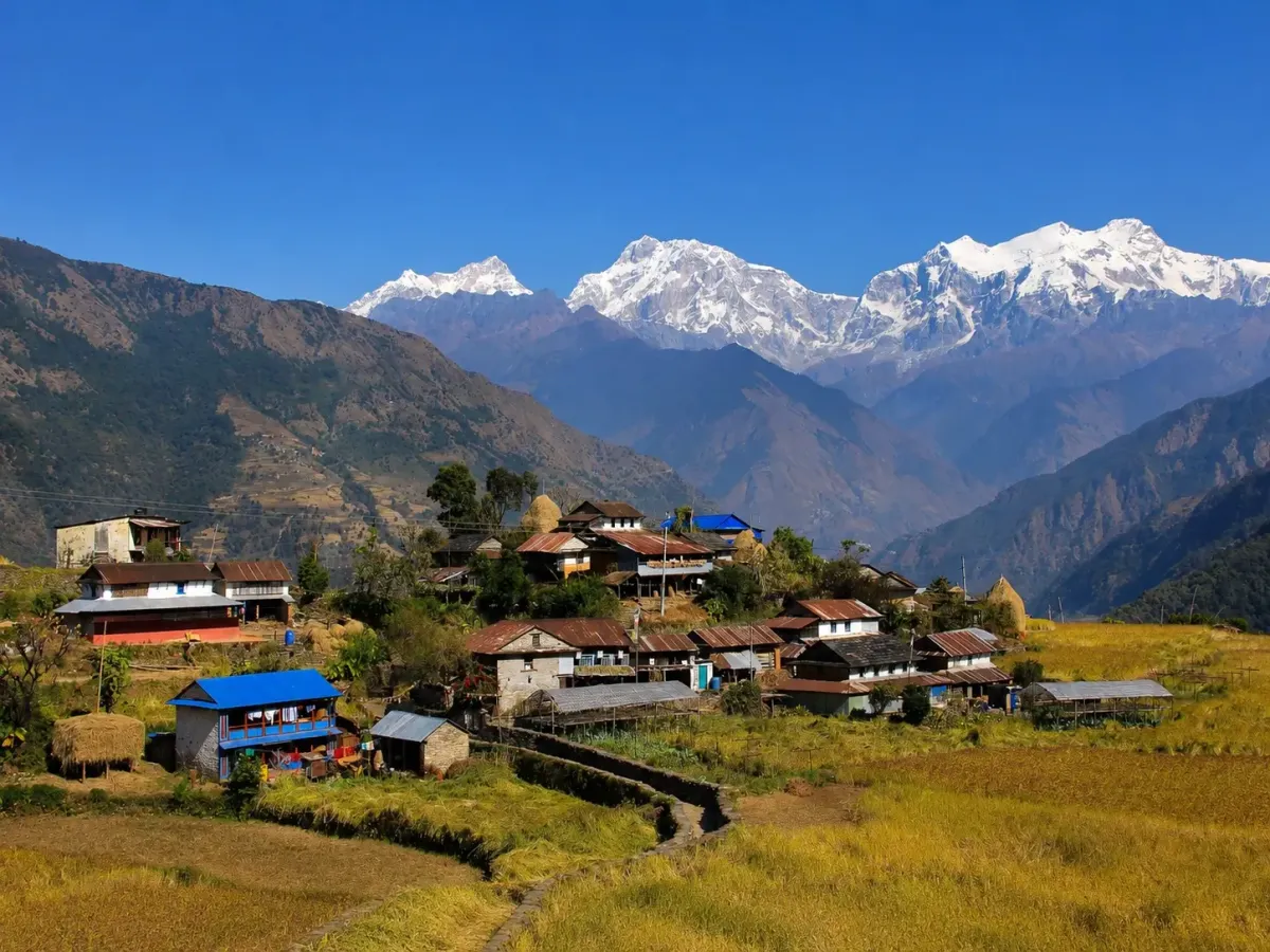 Traditional Gurung village in Nepal