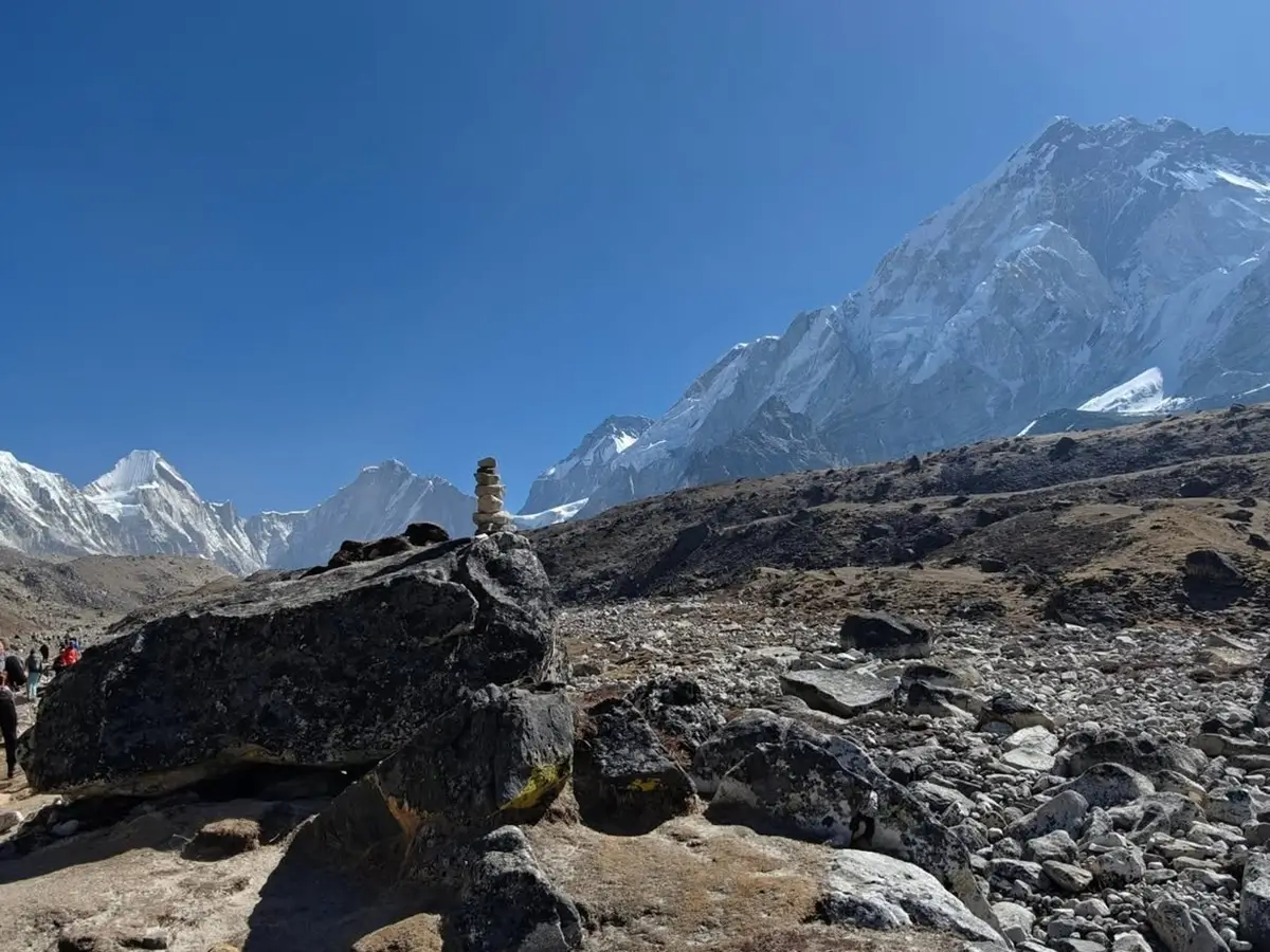 rocky trail near gorakshep
