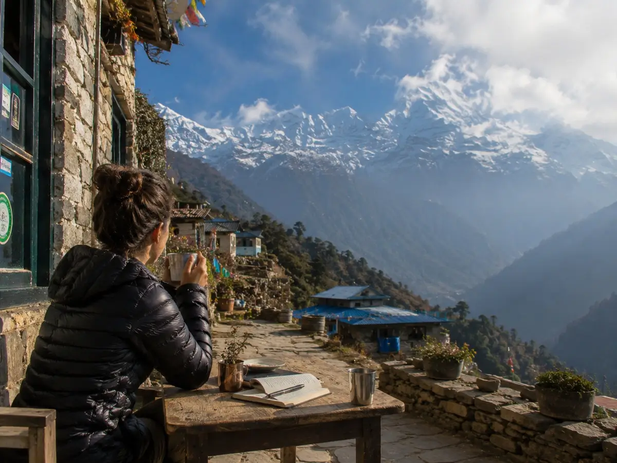 digital nomad trekking nepal
