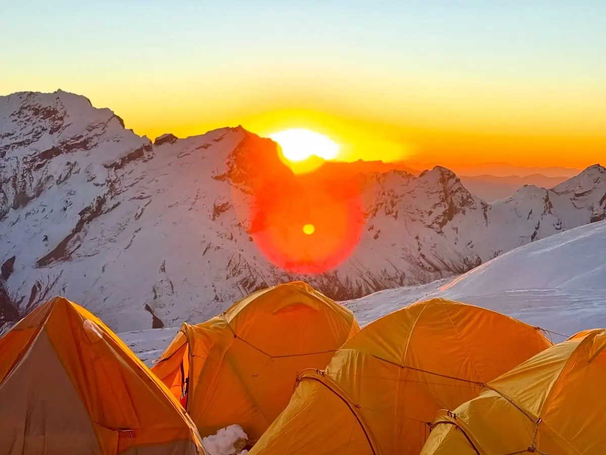 High camp tent accommodation on Mera Peak