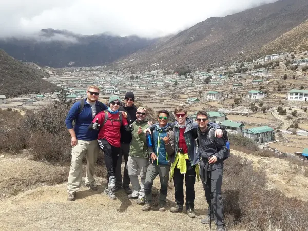 Everest Trek Group At Namche Bazaar